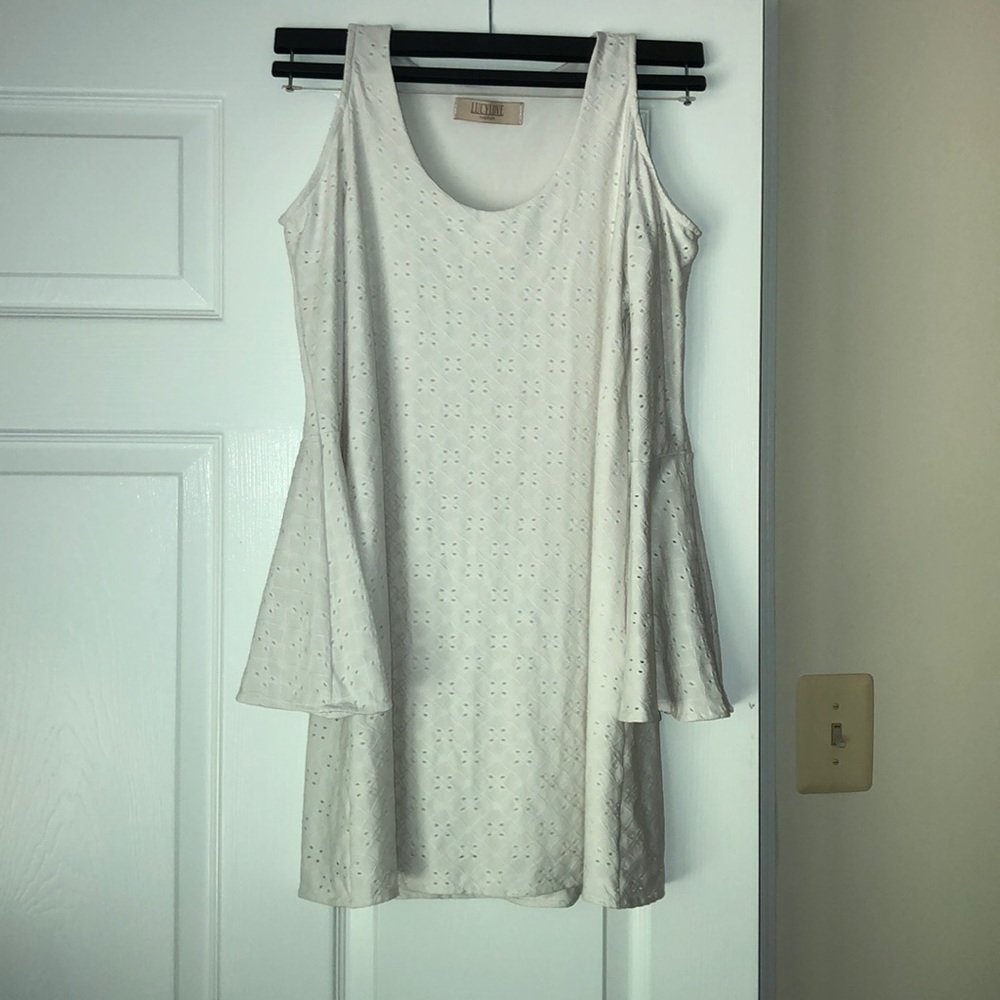 cold shoulder bell sleeve dress